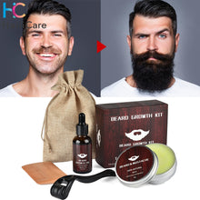 Beard Growth Kit For Men Barbe Hair Enhancerbeard Essential Oil Moisturizing Wax Growth Roller Comb Styling Scissors Beard Care