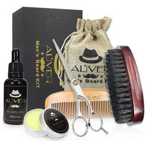 Men Beard Care Grooming Trimming Kit Unscented Beard Conditioner Oil Mustache for Shaping Growth Beard Care Tool Kits HB88