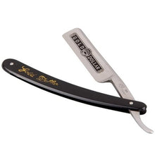 Gold Dollar 66 Classic Steel Straight Edge Salon Barber Shaving Razor Shaver (Black+Silver)