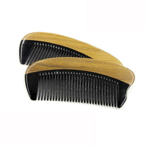 Horn Wood Pocket Beard Hair Comb Fine Tooth Natural Handmade Sandalwood Ox Horn