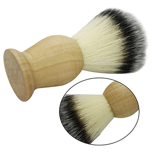 Natural Wooden Handle Synthetic Soft Boar Bristles Facial Care Wet Shaving Brush