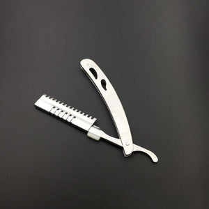Stainless Steel Folding Manual Shaving Razor Blade Eyebrow Trimmer Hair Cutting Tools