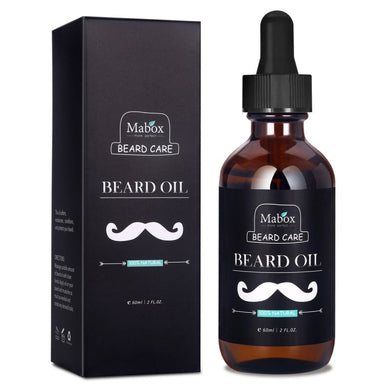 100% Natural Men Beard Oil for Styling Moisturizing Smoothing Gentlemen Beard Care Conditioner 60ml