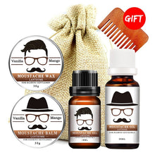 100% Natural Beard Growth Oil/Wax Berad Care moisturizing set