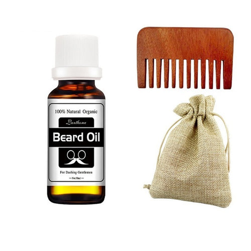 100% Natural Beard Growth Oil/Wax Berad Care moisturizing set
